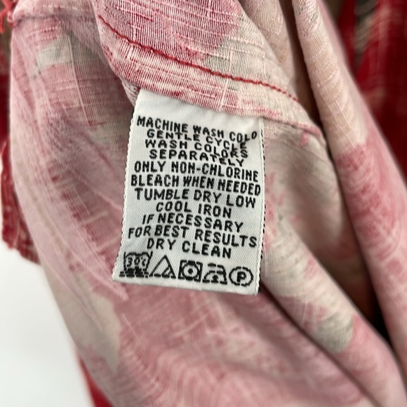 Tommy Bahama Silk Short Sleeve Mens L Tropical Paradise Print Button Down Shirt - Picture 7 of 9